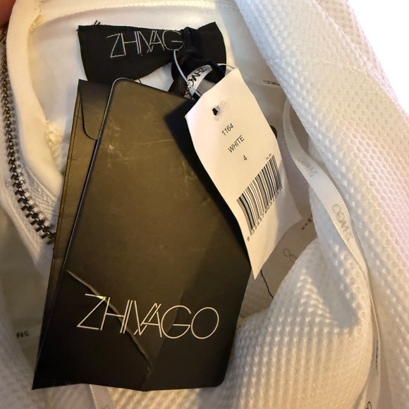 ZHIVAGO Rise Textured Halter Dress White 4 NWT - Picture 11 of 13